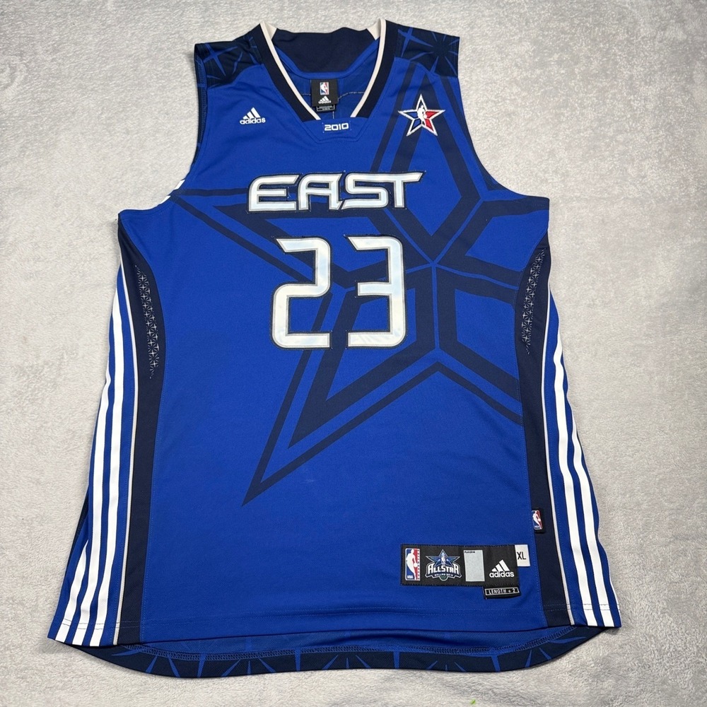 Adidas NBA All-Star 2010 Jersey Mens XL Blue LeBron James East 23 Dallas